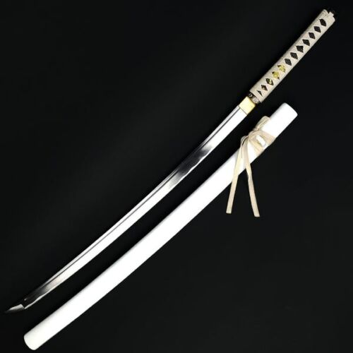Musha 39" Zetsurin Razor Sharp Handmade Katana Samurai Sword (White)