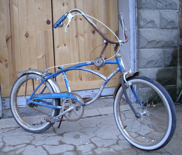 SCHWINN STING RAY DELUXE 3 SPEED STICK SHIFT MEN'S VINTAGE BICYCLE IN BLUE | eBay