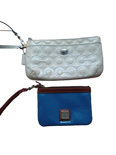 Coach Vintage Soho Blue Signature C - Trifold Wallet Included