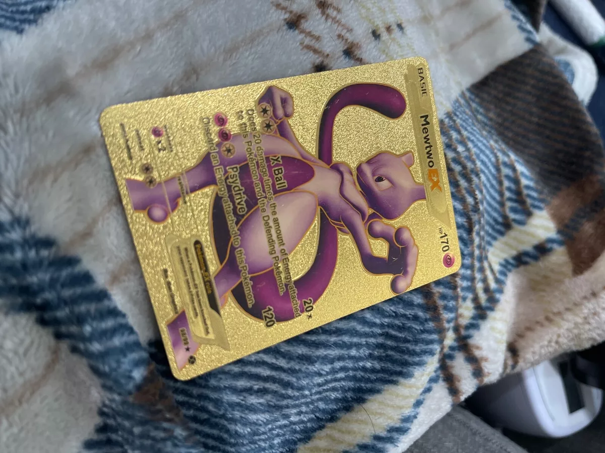 Mewtwo EX 98/99 Next Destinies Gold Foil FanArt Pokemon Card HP 170