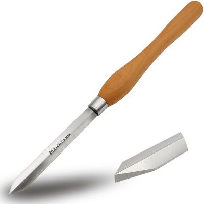 UF-SHARP Diamond Parting Tool for Wood Lathe 3/16'' Thick, M2 Cryo HSS