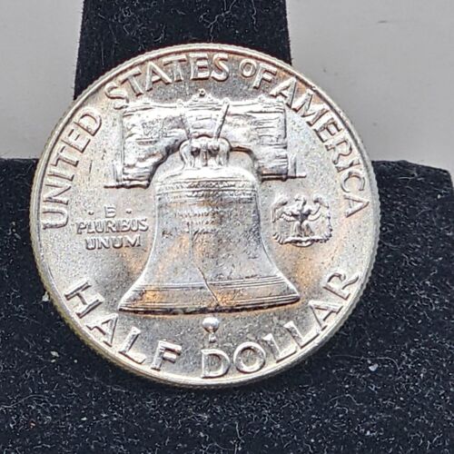 Brilliant Uncirculated Franklin Silver Half Dollar American Coin Currency 1963 D - Picture 2 of 11