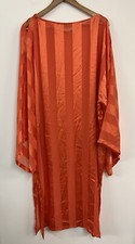 Anthropologie Orange Stripe Dress One Size