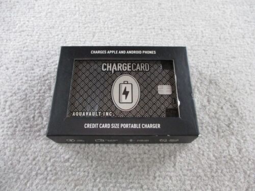 Aquavault Charge Card Portable Charger Credit Card Sized Thin 2300 mAh AV10
