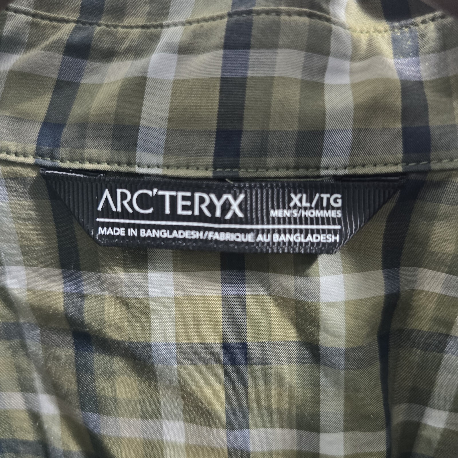 ARC'TERYX Arcteryx Camicia Uomo XL Verde Bottoni Brohm Manica Corta Plaid