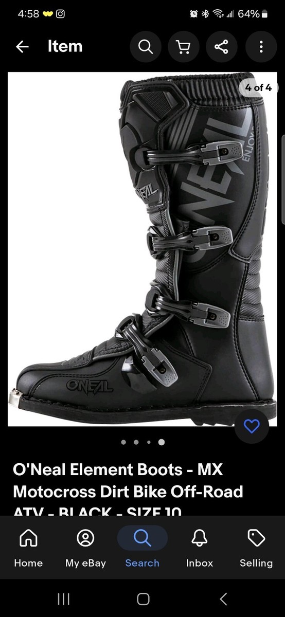 O'Neal Element Black Boot Size 14 | eBay