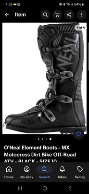 O'Neal Element Black Boot Size 14 | eBay