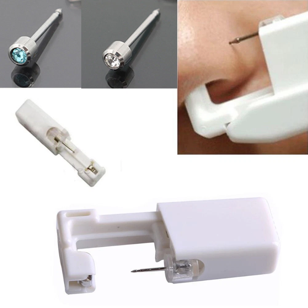 1-10X Disposable Ear Piercing Gun Machine Tool Medical Stainless Steel  Sterile | eBay