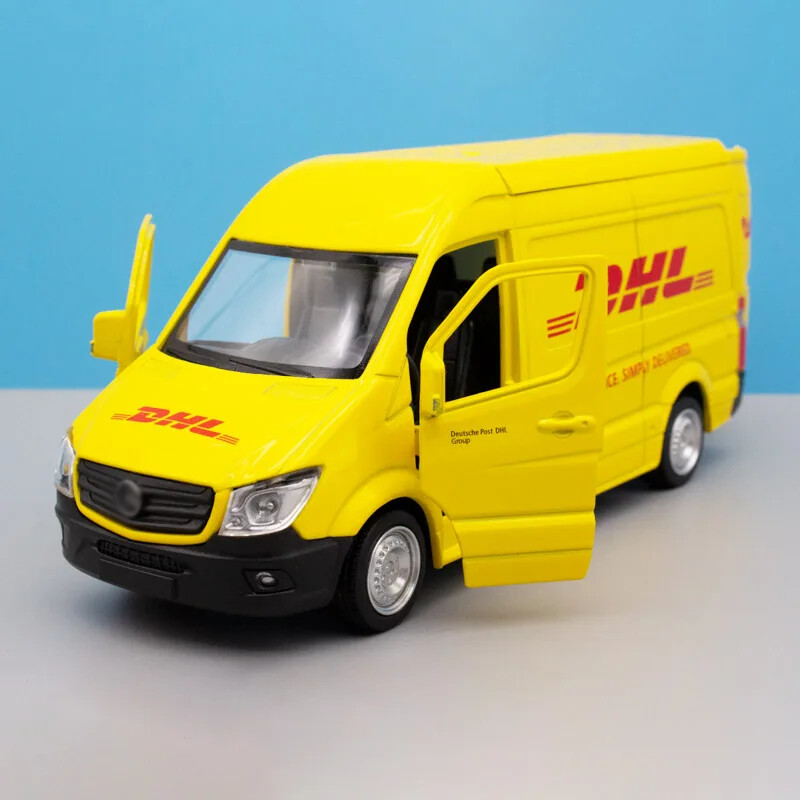 1/36 Truck DHL Model Sprinter MPV Toy Vehicle Alloy Pull Back Mini