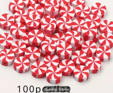 100pcs Festive Polymer Clay Beads Colorful DIY Jewelry Necklaces, Bracelets