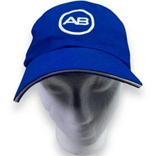 AB Blue Cap Hat Adjustable Strapback Mens Otto Embroidered