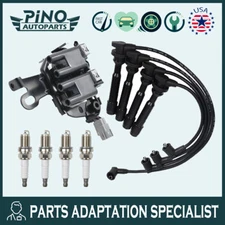 Ignition Coil & Spark Plug &4 Spark Plug Wires for Hyundai Elantra 03-12 UF419