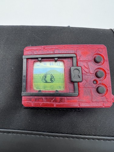 Digimon Virtual Pet 1997 Red Translucent Vintage Tested Working - Picture 6 of 13