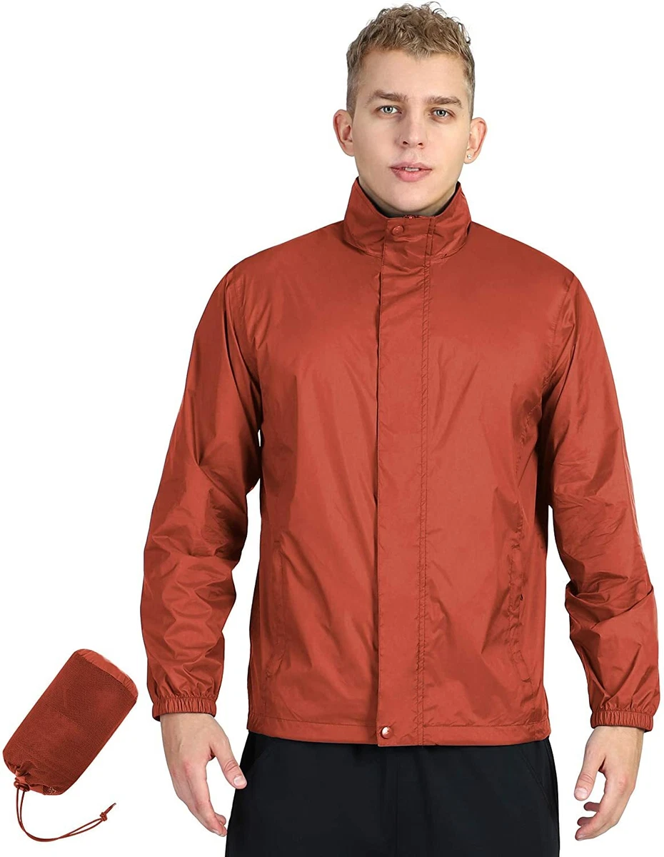 Outdoor Ventures Men's Rain Jacket Waterproof Lightweight Packable