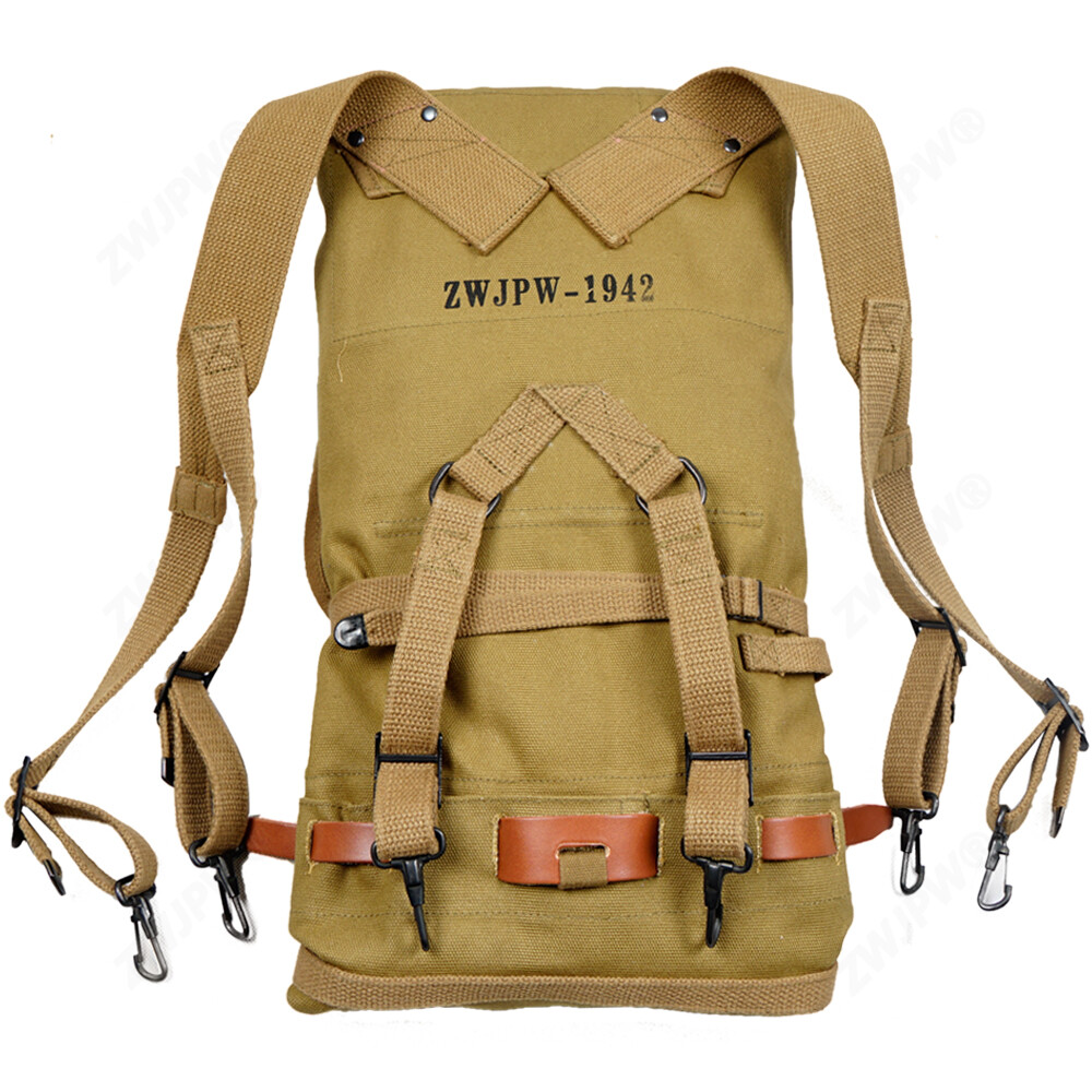 WWII US Army M1928 Carrying Backpack Canvas Field Rucksack Bag | eBay