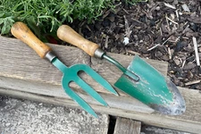 Vintage Garden Hand Fork & Trowel Planting Trowel Tool