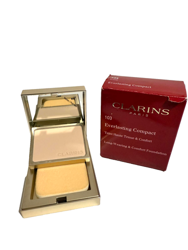 Clarins Everlasting Compact Long-Wearing & Comfort Foundation #103 Ivory - NIB