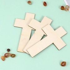 36 Pcs Mini Wood Crosses Pieces for Crafting Handmade Kids Ornament