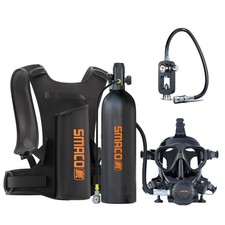 SMACO Premium Lung Tank Scuba Tank Diving System, 1.9L , Full Face Mask