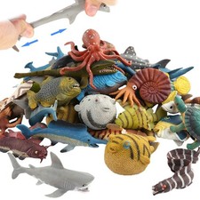 18 Pack Assorted Ocean Animal, Stretchy and Floating Rubber sea Animals Toy S...