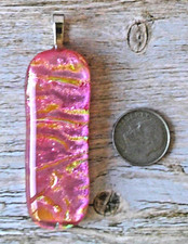 dichroic glass pendant fused hand made crafted
