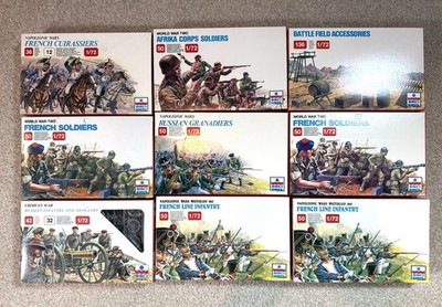 Misc 9 Sets Of Esci New and Open Box 1/72 Scale Figures