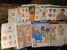 Lot of 8 UNCUT Young Ladies Teen shirts Sewing Patterns McCalls Simplicity 330