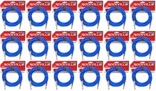 18 Rockville RCGT20BL 20' 1/4" TS to 1/4'' TS Guitar/Instrument Cable