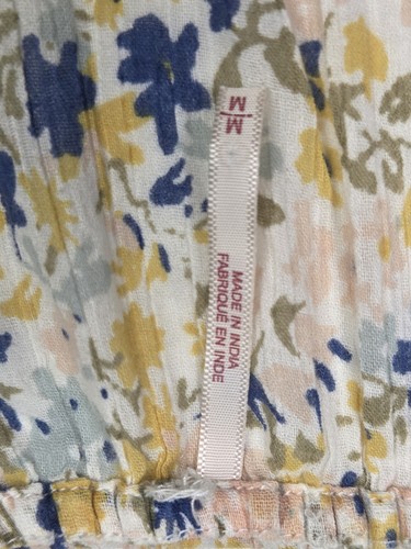 Free People Women's Medium Gardenia Tunic Floral Boho Embellished Loose Fit - Imagen 10 de 13