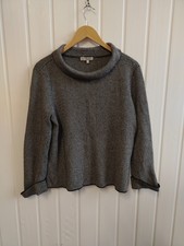 Hobbs Wool / Cashmere Blend Pullover Knitted Jumper | Black & White | Size L (FO