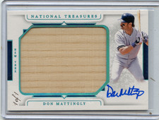 2024 NATIONAL TREASURES #LJS-DMG DON MATTINGLY AUTOGRAPH AUTO BAT #1/1, YANKEES