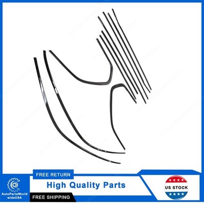 Gloss Window Molding Trim Strips Stainless Steel Fits BMW X5 E70 2007-2013 