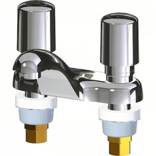 Chicago Faucet 802-V765abcp Lavatory Faucet, 125 Psi, Metal Handle