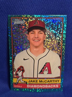 2025 Topps Heritage Baseball Rookie Aqua Sparkle Jake McCarthy #473 Diamondbacks