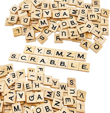400 Pcs Wood Letter Tiles, Wooden Tiles for Crafts