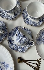 1 Set Nordic Style Blue and White Porcelain Cup and Saucer Set