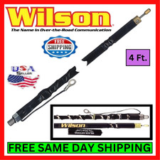 Wilson FGT-4 Black Fiberglass 4' CB Radio Antenna 1000 Watt w/ Fine Tuning Tip