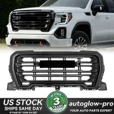 For Gmc Sierra 1500 2019 2020 2021 Front Upper Grille Gloss Black Grill Assembly