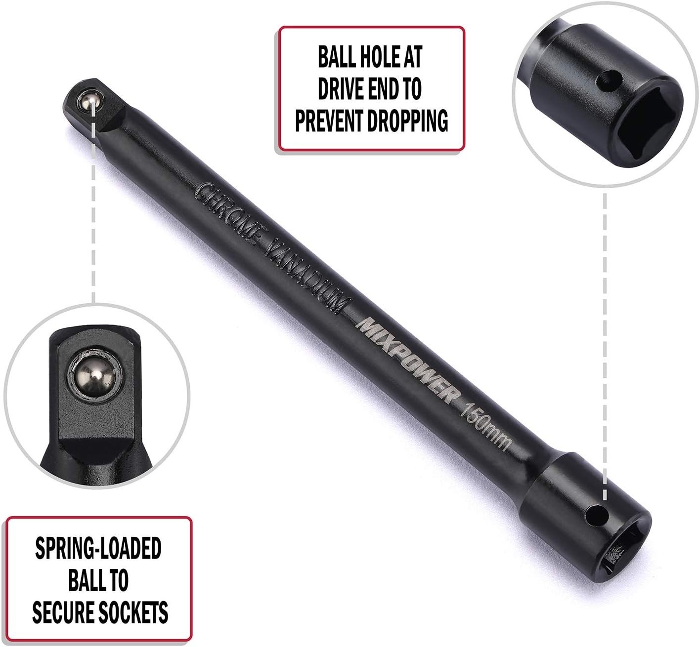 Professional 9-Piece Socket Extension Set with Carrying Case & Quality Guarantee