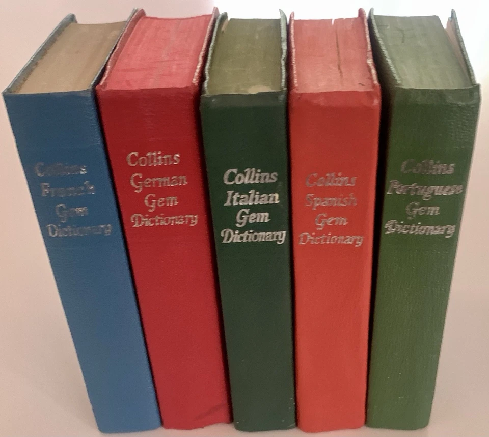 5 EU Collins Gem Dictionaries 60s & 70s French German Italian Spanish Portugese - Image 2 of 4