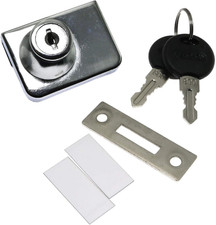 Door Double Glass Lock with Keyed Alike,Cabinet Display Showcase Glass Do