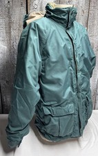 CABELAS Goretex Mens XL Hooded Jacket Coat Waterproof Black Pockets Full Zip