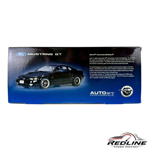 πππAUTOart 40th Anniversary 2004 Ford Mustang Black 1:18 B3πππ - Picture 7 of 8