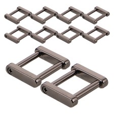 20 Pcs Zinc Alloy Buckles Rectangle Shape For Purse Strap Adjustment