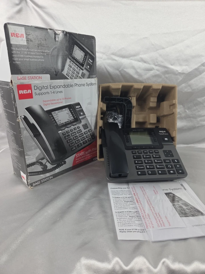 RCA Unison U1000 U1100 4-Line Base + Wireless Deskset | Tested | Light Wear - Image 2 of 4