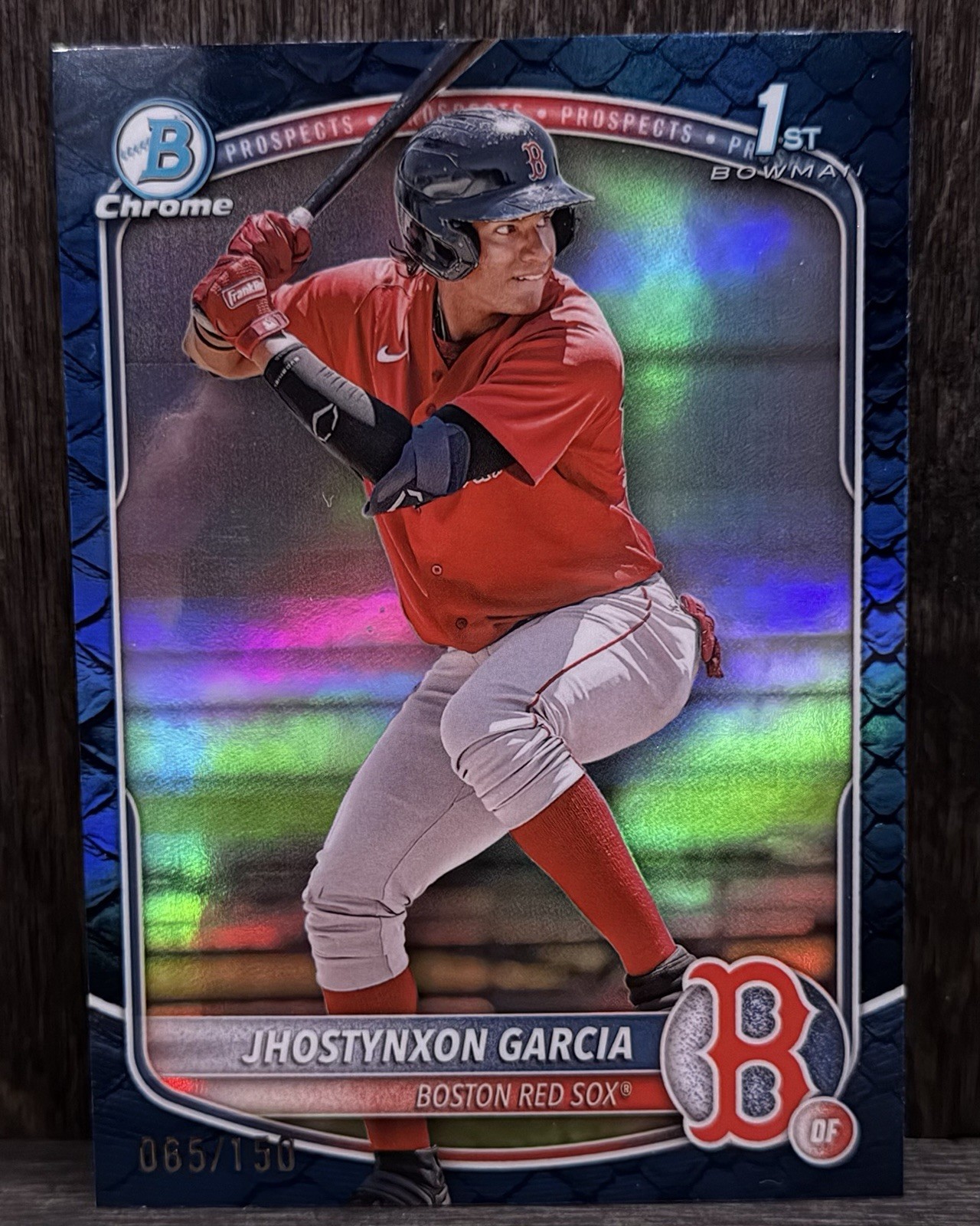 2025 Bowman - Chrome Prospects Jhostynxon Garcia #BCP-43 Blue Reptilian  /150