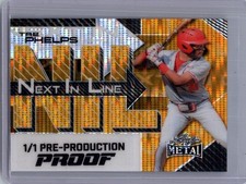 Tre Phelps 2025 Leaf Metal Baseball 1/1 Pre Production Proof