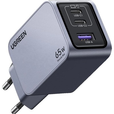 UGREEN Nexode Pro 65W 3-Port GaN Wall Charger Gray (Universal)