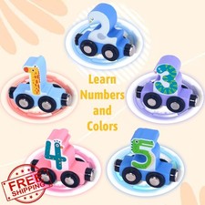 Lauon 12pc Wooden Magnetic Train Track Set Montessori Educational Toy Toddler