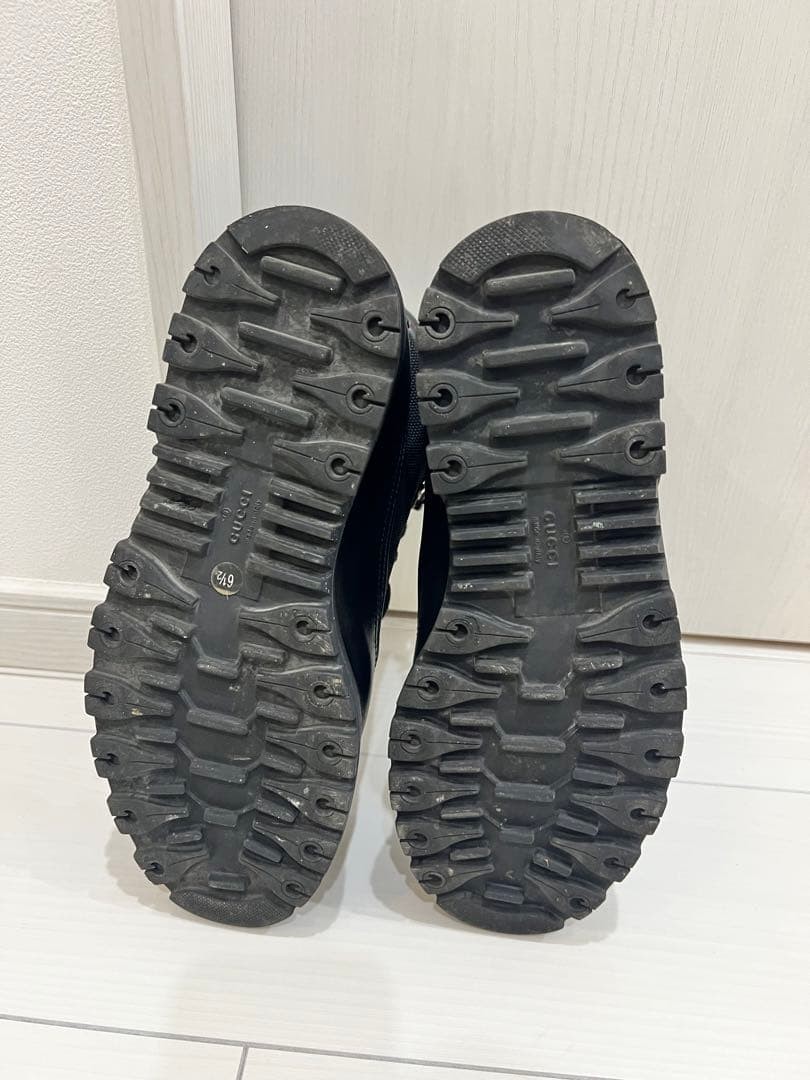 Gucci Lace Up Work Boots Black Round Toe Size 6.5 About US 7 For Men thumbnail 18